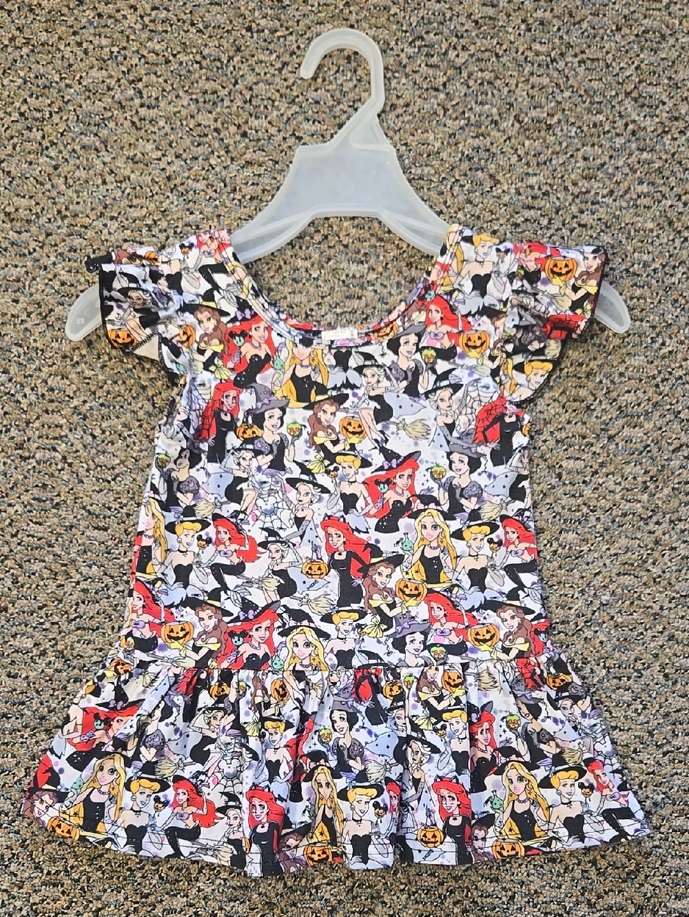 4t Girls' Halloween Disney Princess Flutter Sleeve Peplum
